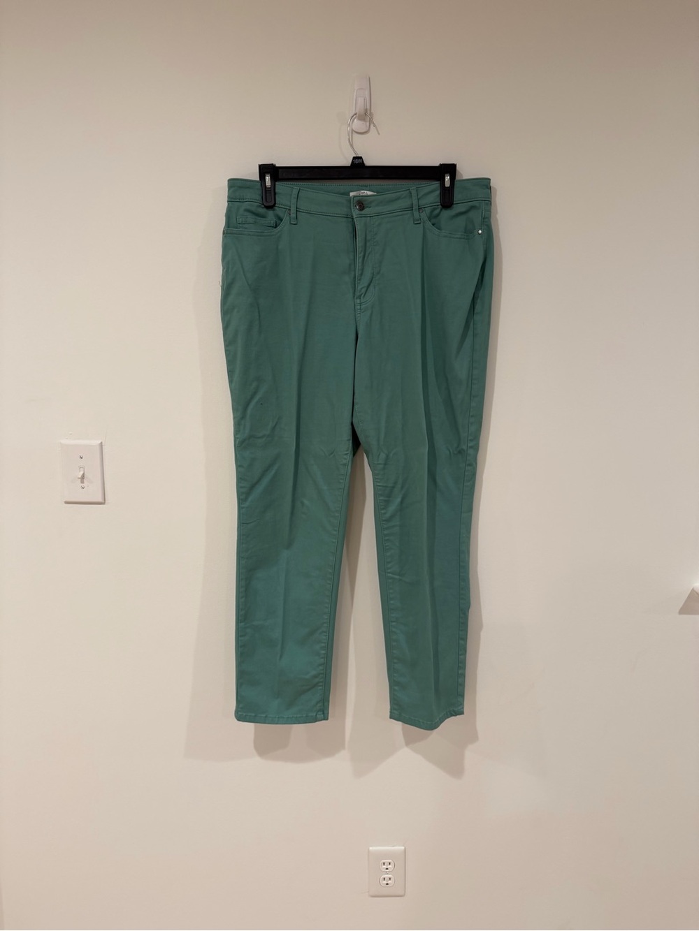 Sage Green Straight-Leg Pants